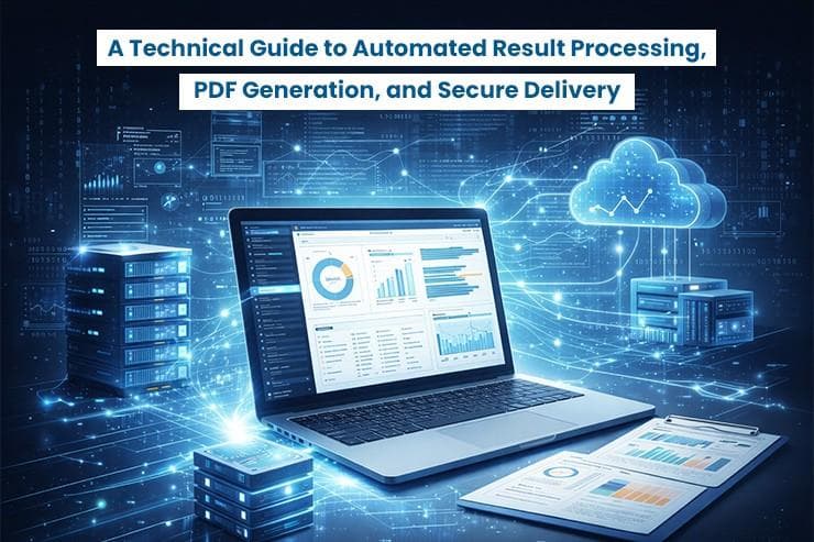 A Technical Guide to Automated Result Processing, PDF Generation, and Secure Delivery